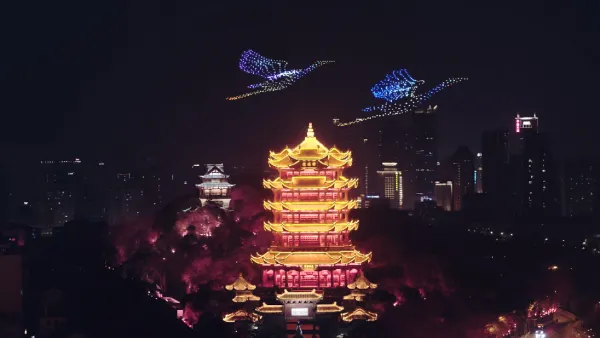 Drone swarm light show